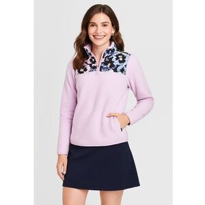 Vera Bradley Purple Boucle Teddy Fleece 1/4 Zip Pullover Size Medium